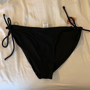 NWT side tie string bikini bottoms by OP, black L